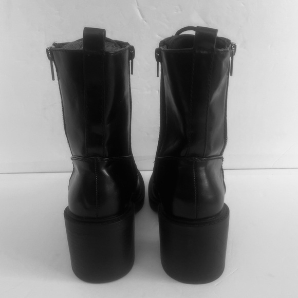 MIA Women’s Galit Combat Black Lace-Up Ankle Chunky Block Heel Boots Size 6 NEW - Picture 10 of 12